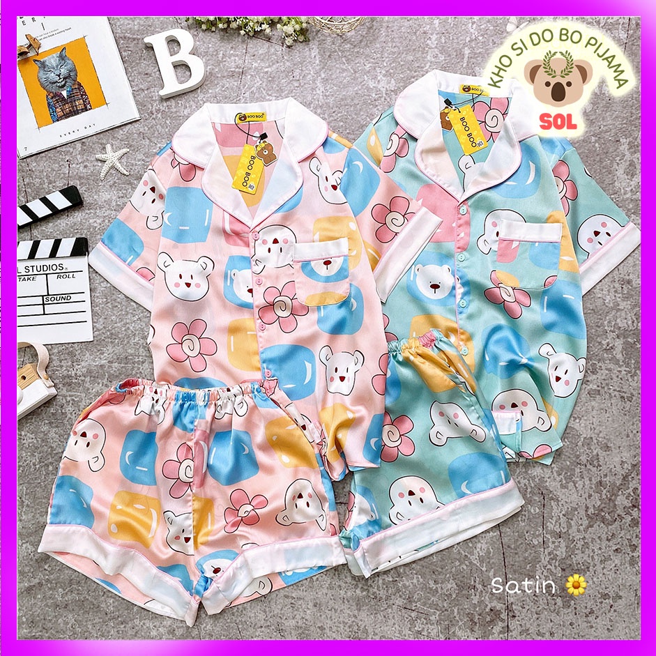 Đồ bộ satin đùi form 40-60kg