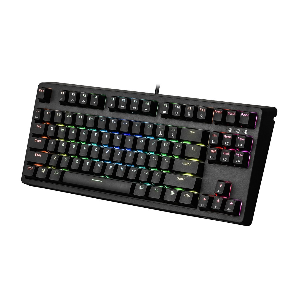 Bàn phím cơ E-Dra EK387 RGB / Rainbow TKL Huano Type C (Blue / Brown/ Red Switch)