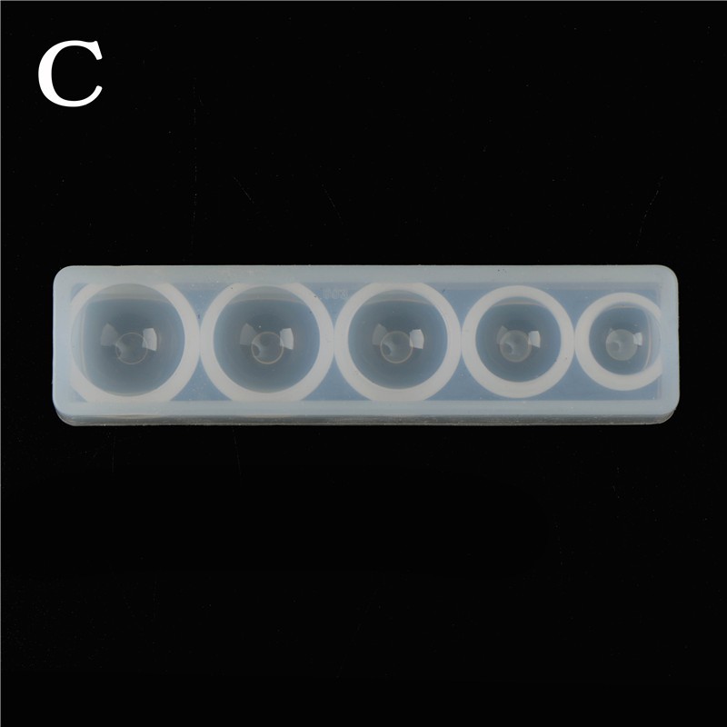 Khuôn Silicone Hình Tròn Dẹt Làm Mặt Trang Sức
