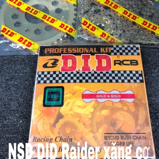 Nhông sên dĩa DID vàng Raider xăng cơ