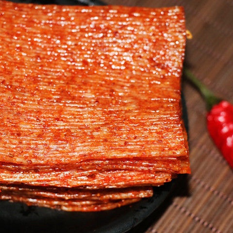 Tăm cay / Thanh cay đỏ Hằng Đại Hương vị Bò miếng Món ăn vặt tuổi thơ gói siêu lớn 320g