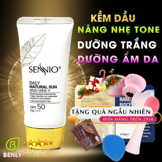 Kem chống nắng vàng SENNIO kềm dầu, dưỡng ẩm, làm trắng, không bít và rít da Sennio Daily Natural Cream SPF 50 PA+++
