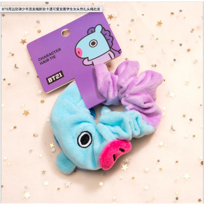 Dây cột tóc vải Scrunchies hình nhân vật BangtaN cooky tata chimmy mang shooky koya