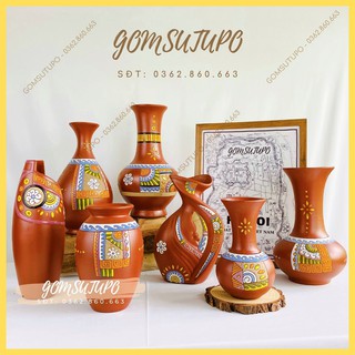 Lọ Hoa Đất Đỏ - Gốm Sứ Bát Tràng - Lọ Hoa - Gốm Sứ TUPO - gomsutupo Trang Trí Decor