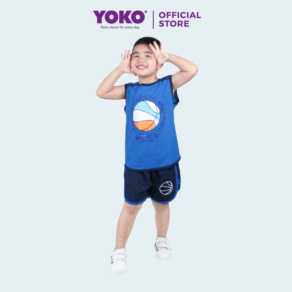 Bộ Quần Áo Thun Sát Nách Cho Bé Trai (6-9 Tuổi) YOKO KID’S FASHION 20149T