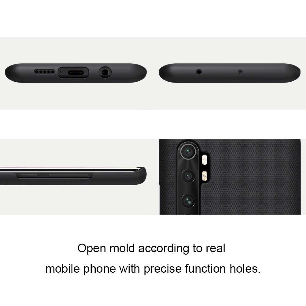 Ốp điện thoại NILLKIN bề mặt nhám cứng siêu mỏng dành cho Xiaomi Mi Note 10 Lite