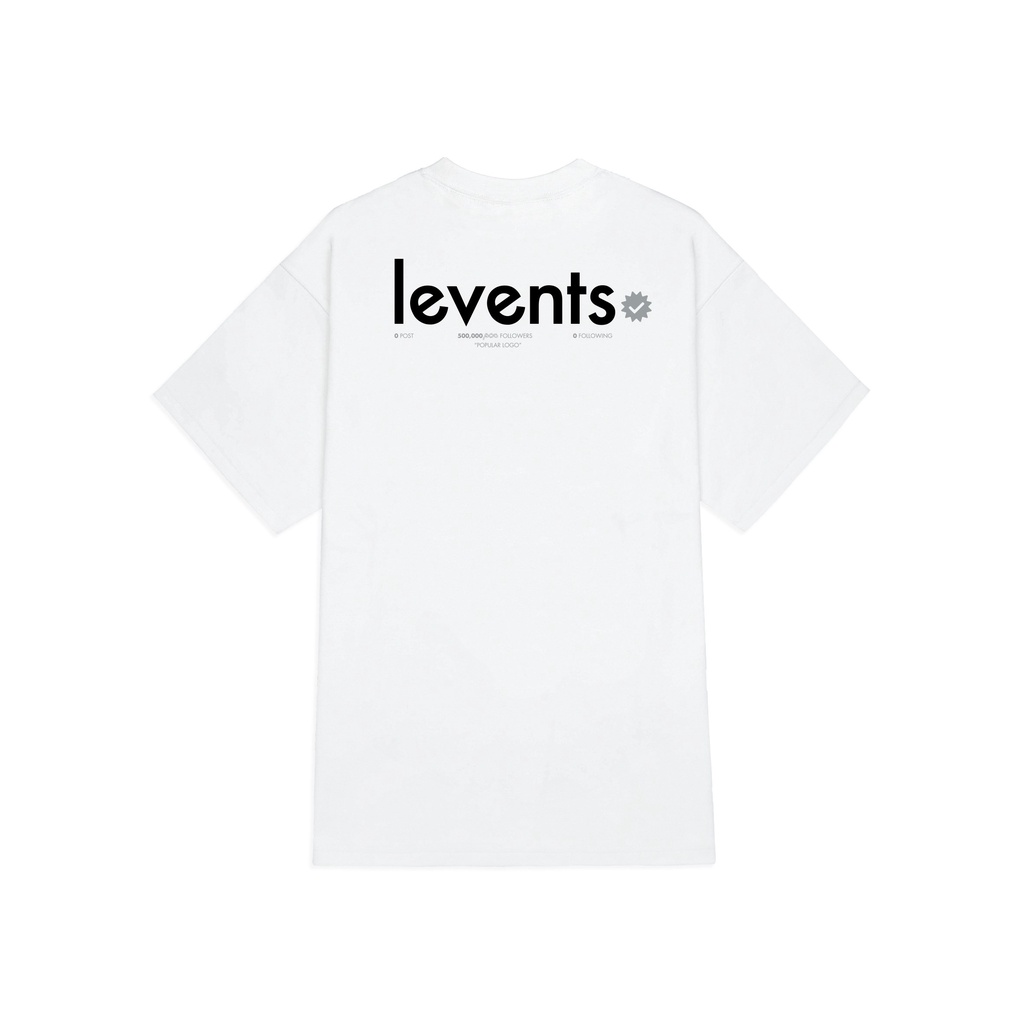 Áo Thun Levents Popular Logo White/ Black