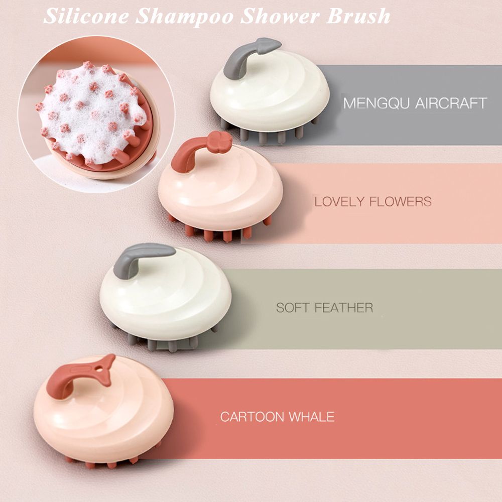 Bàn Chải Silicone Cầm Tay Massage Da Đầu Khi Tắm