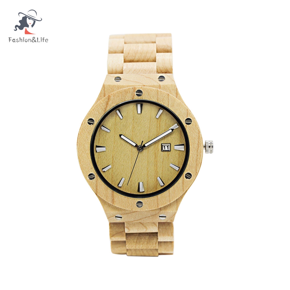 Đồng Hồ Đeo Tay Bằng Gỗ Tre Cho Nam Và Nữ