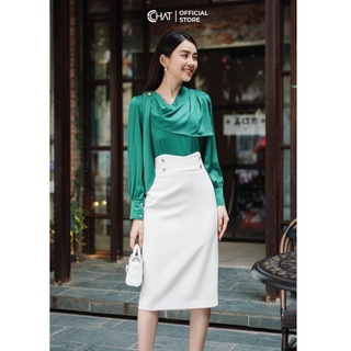Áo kiểu tà bong cổ đổ CChat Clothes