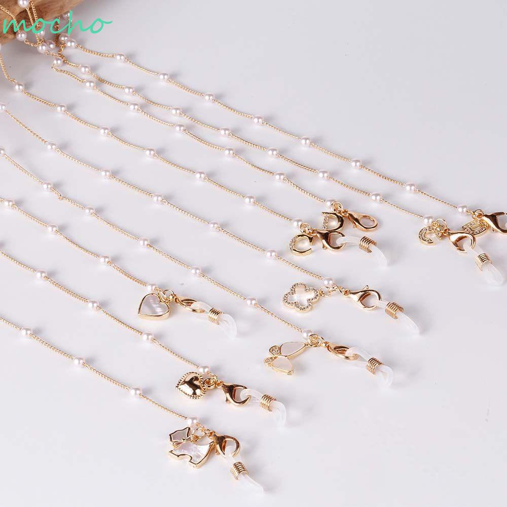 Dây đeo bảo vệ mắt kính chống thất lạc in họa tiết hoa đính ngọc trai thời trang cho nữ