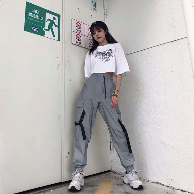 (sẵn)✨Quần phát quang kaki unisex có túi hộp phong cách hiphop cá tính cho cả nam và nữ_ ảnh thật cuối