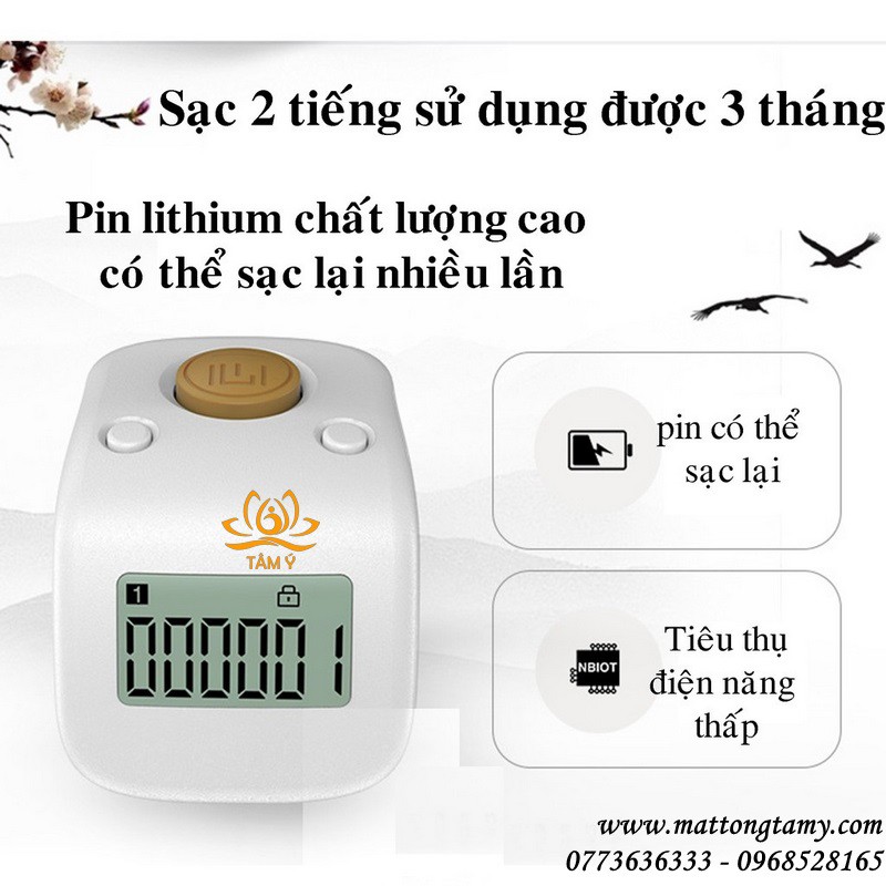 Máy Bấm Túc Số Để Nhớ Số Niệm Phật Và Lễ Lạy| Bộ nhớ gồm 6 kênh- mỗi kênh nhớ được dãy số dài tới 6 chữ số