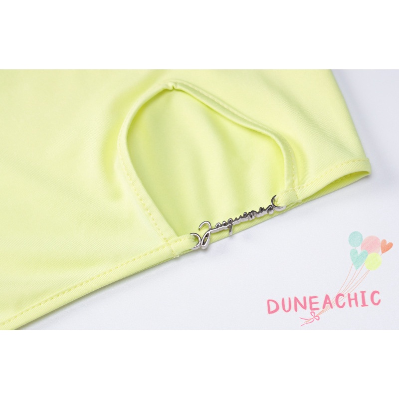 DUNEA Đầm Trễ Vai Tay Lỡ Màu Trơn Thời Trang Cho Nữ