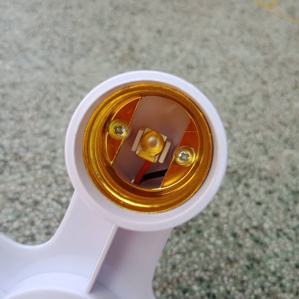 Đui đèn chia 5 đui xoáy tròn E27, 1 chia 5