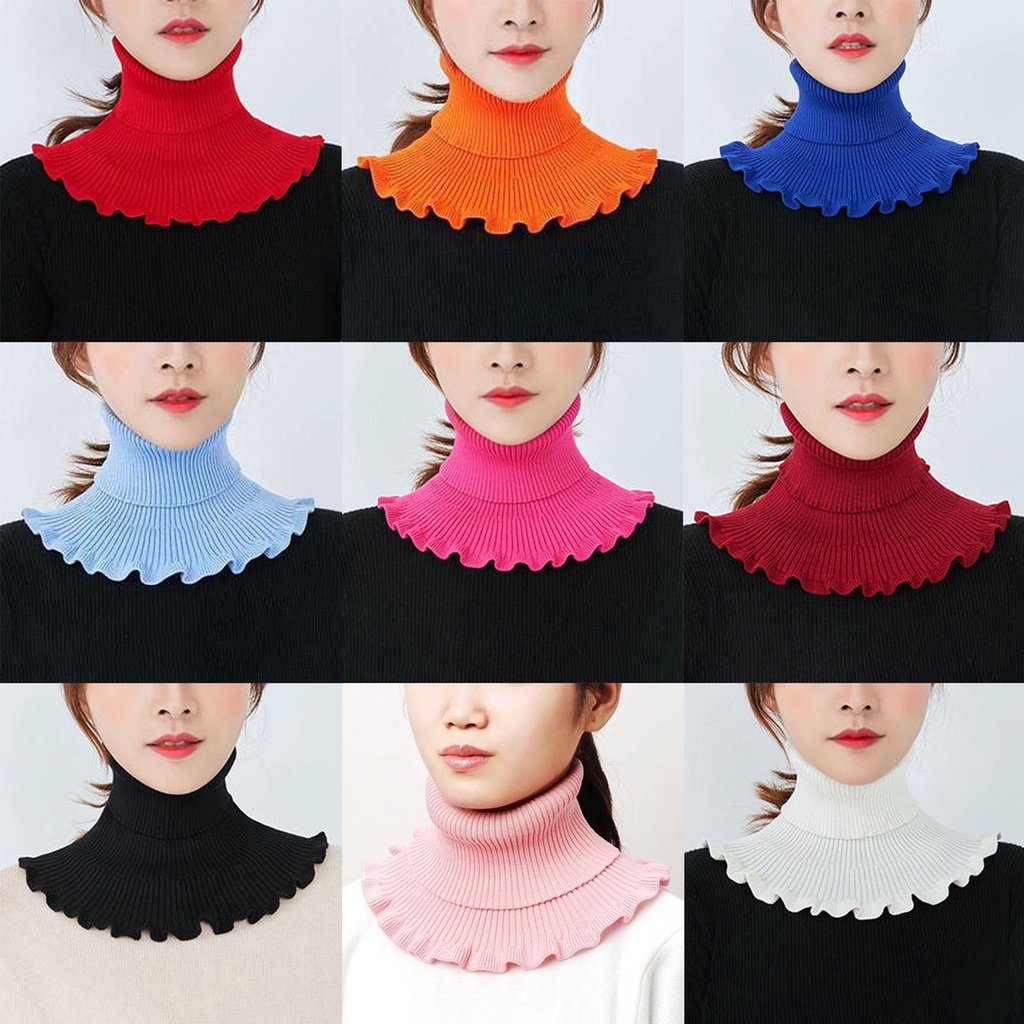 Cổ áo giả nhún bèo trang trí thời trang cho nữ