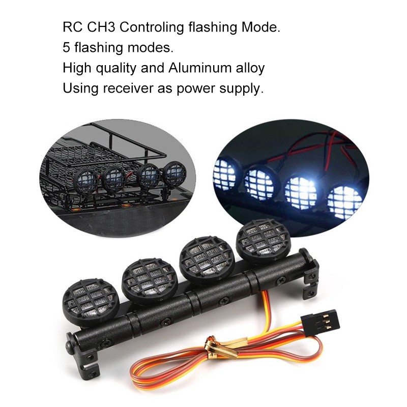 Thanh Đèn LED AUSTAR AX-506W Cho Xe Điều Khiển Từ Xa 1 / 10 1 / 8 HSP TAMIYA CC01 Axial SCX10