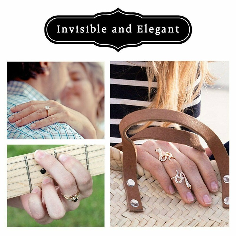 Set 12 Nhẫn Nhựa Trong Suốt Điều Chỉnh Kích Cỡ