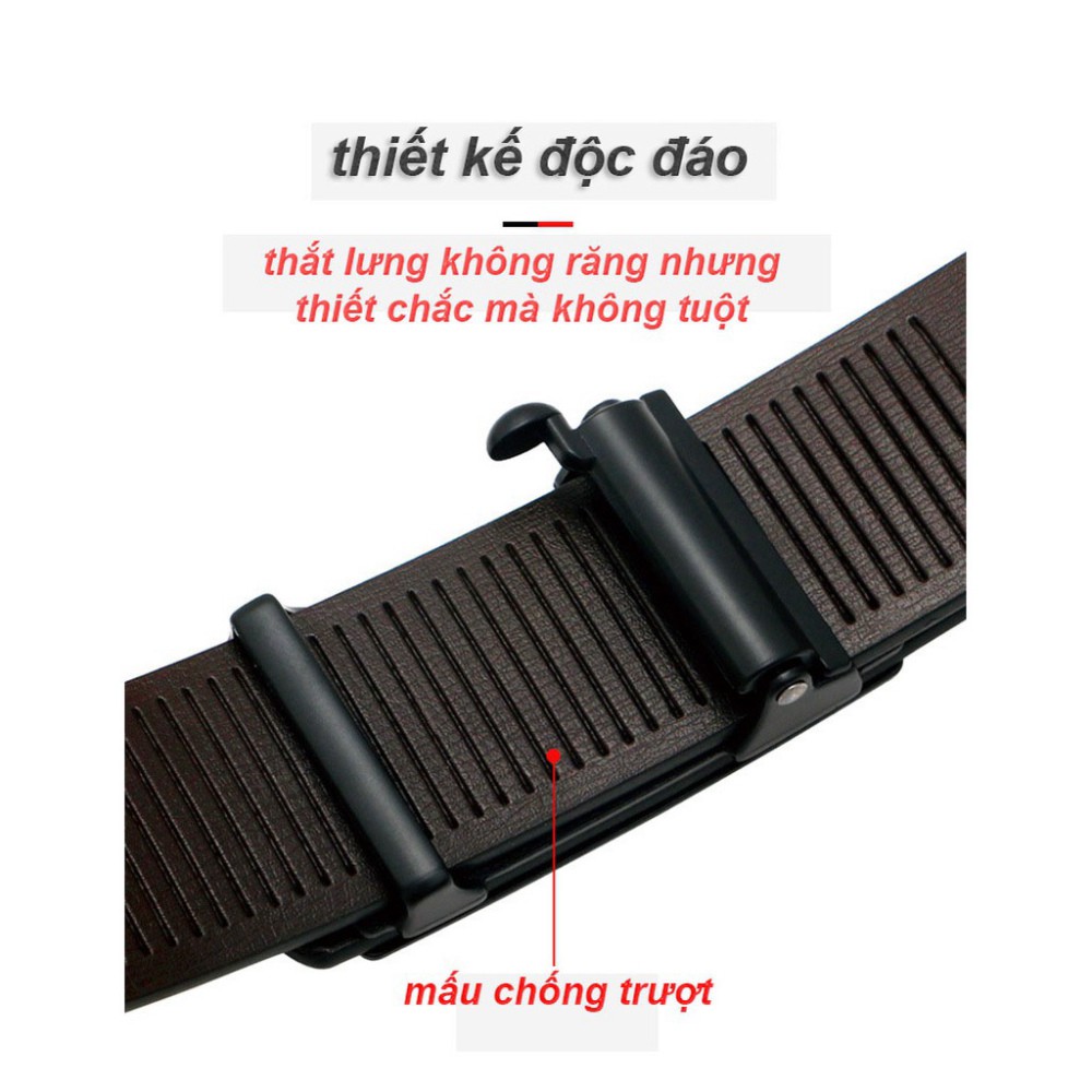 Thắt lưng da nam cao cấp Cieviavn Kiesan, dây nịt nam da thật rộng 33mm khóa tự động mạ ti tan