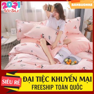 Thanh lý bộ chăn ga gối poly cotton nhập khẩu mẫu miếng dưa