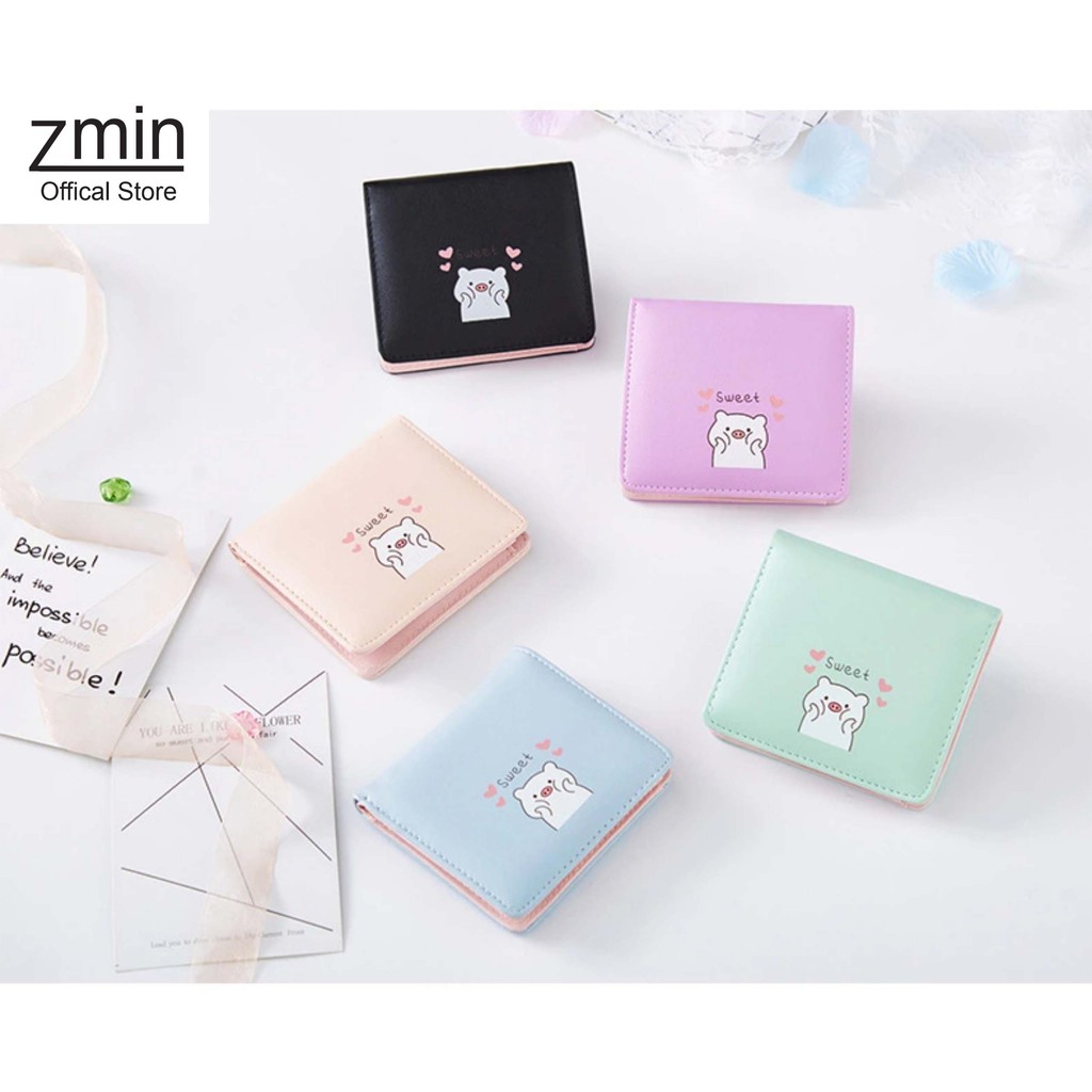 Ví nữ mini cầm tay Zmin, chất liệu cao cấp có thể bỏ túi - V005