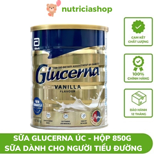 Sữa Glucerna 850gr Úc sữa dinh dưỡng cho người đái tháo đường  và tiểu đường thai kì