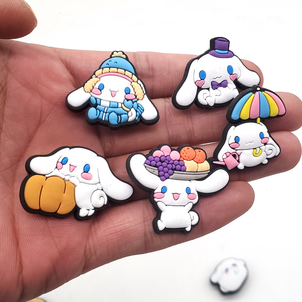 Bộ 10 Móc Khóa Giày Dép crocs Họa Tiết Hoạt Hình Cho crocs jibbitz Cinnamoroll