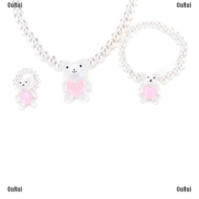 Bộ Vòng cổ + Vòng Tay + Nhẫn Đính Ngọc Trai Nhân Tạo