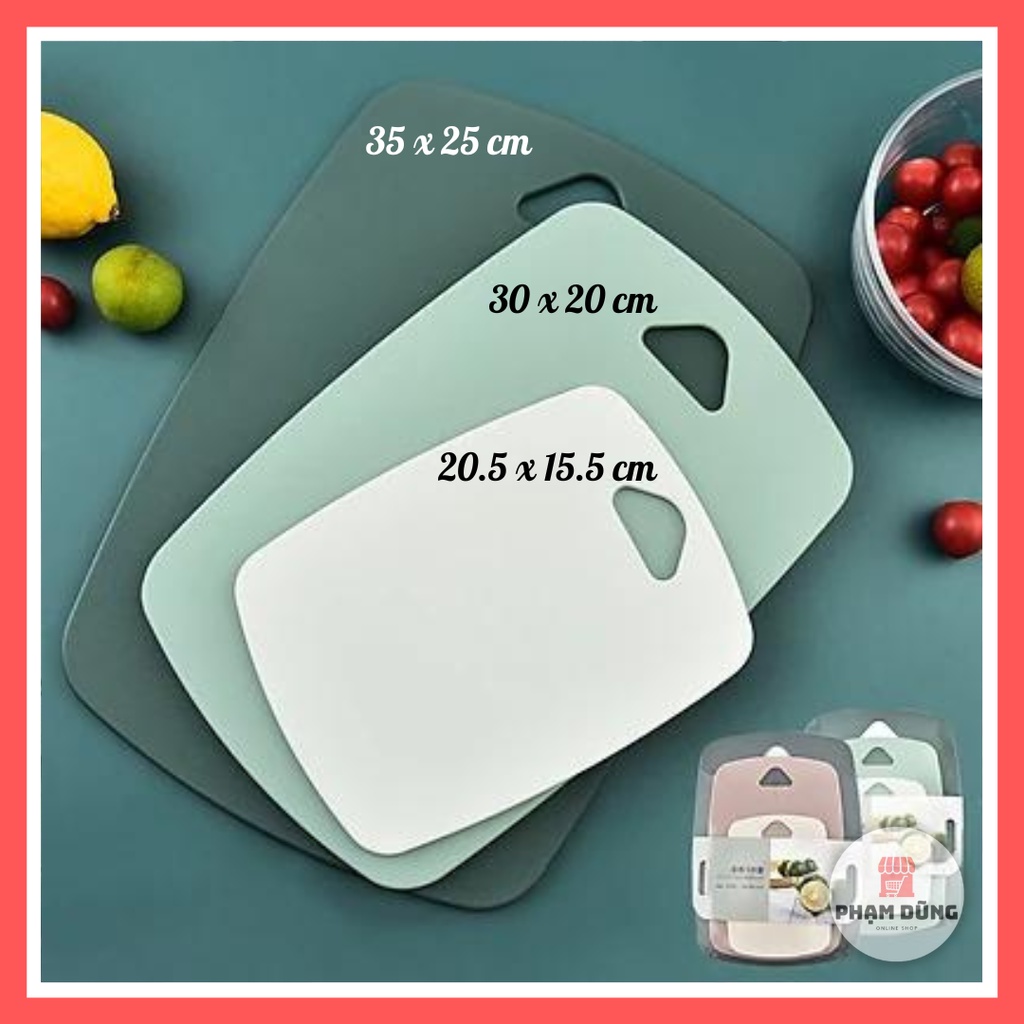 Bộ 3 thớt nhựa kháng khuẩn , thớt nhựa nhà bếp tiện lợi