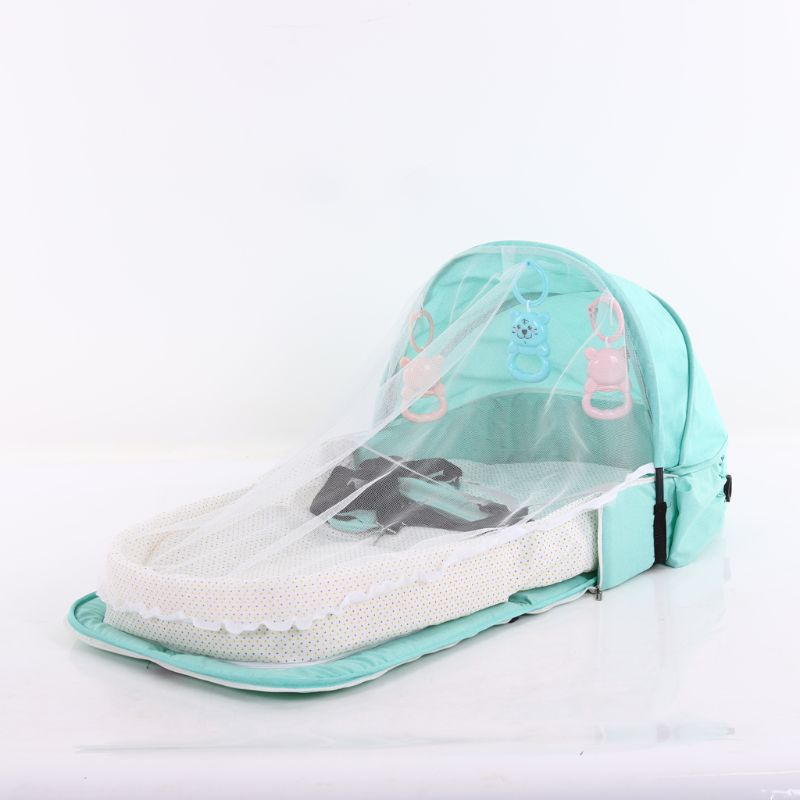 Giường ngủ có màn chống muỗi thoáng khí có thể gấp gọn tiện dụng cho bé