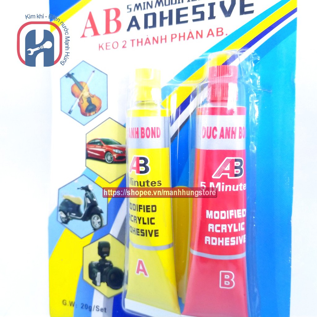 Keo epoxy, keo 2 thành phần AB siêu chắc - Mạnh hùng store