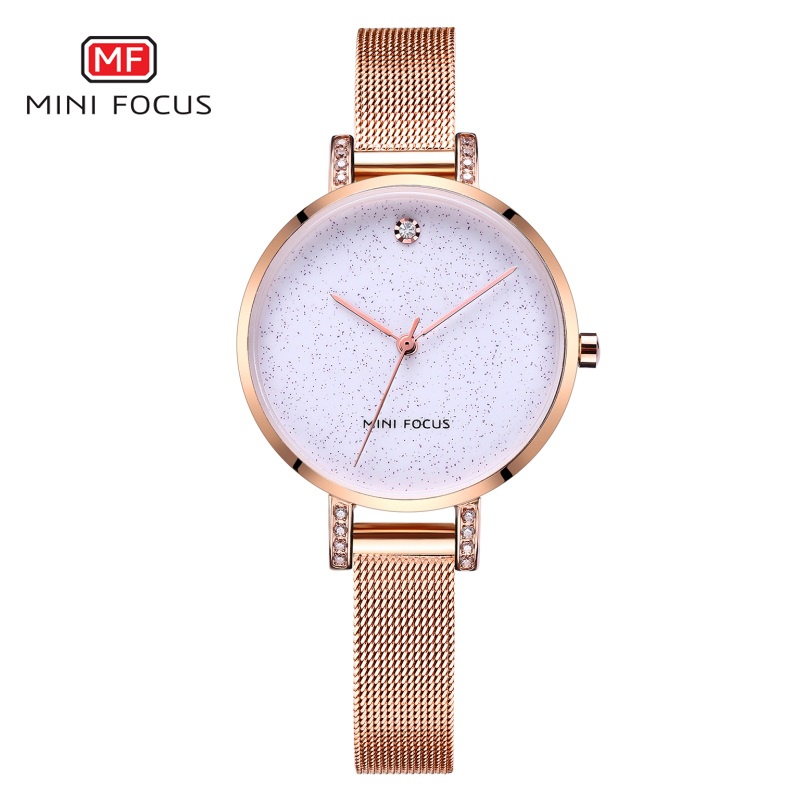 Đồng hồ thời trang nữ chính hãng Mini Focus thạch anh cao cấp đi kèm với đầy đủ phụ kiện + bảo hành chính hãng