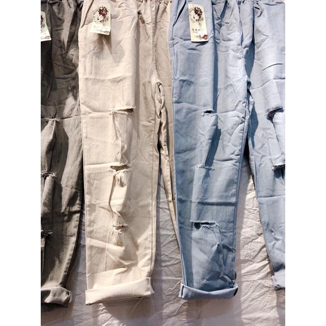 Quần Baggy Thô Rách Hàng Quảng Châu