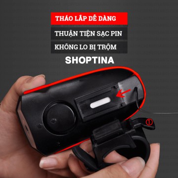 Đèn LED Xe Đạp Siêu Sáng + Còi ( Pin Sạc - Có Bảo Hành ) | BigBuy360 - bigbuy360.vn