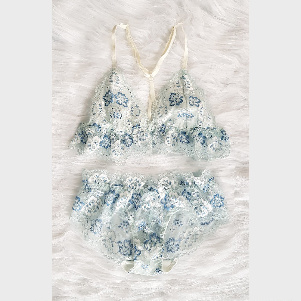 Nội y bộ Wannabe áo ngực bralette anr12 chân ngực nhún bèo nữ tính điệu đà