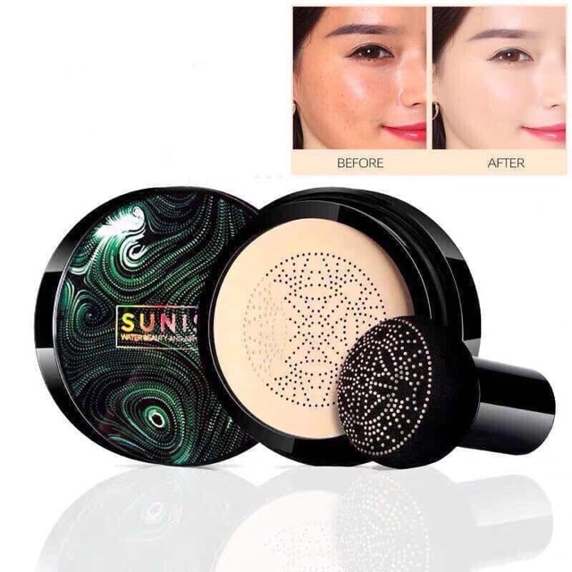 Phấn nước SUNISA Air Cushion BB Cream với đầu mút trang điểm dưỡng ẩm và che khuyết điểm