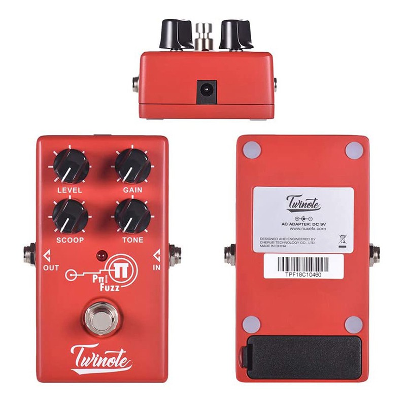 Twinote Pπ FUZZ Analog ern Fuzz Guitar Effect Pedal Processsor Full Metal Shell Guitar Accessories