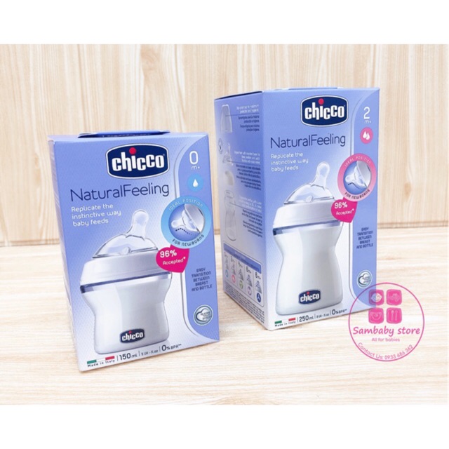 Bình sữa núm nghiêng Pisa Natural Feeling Chicco