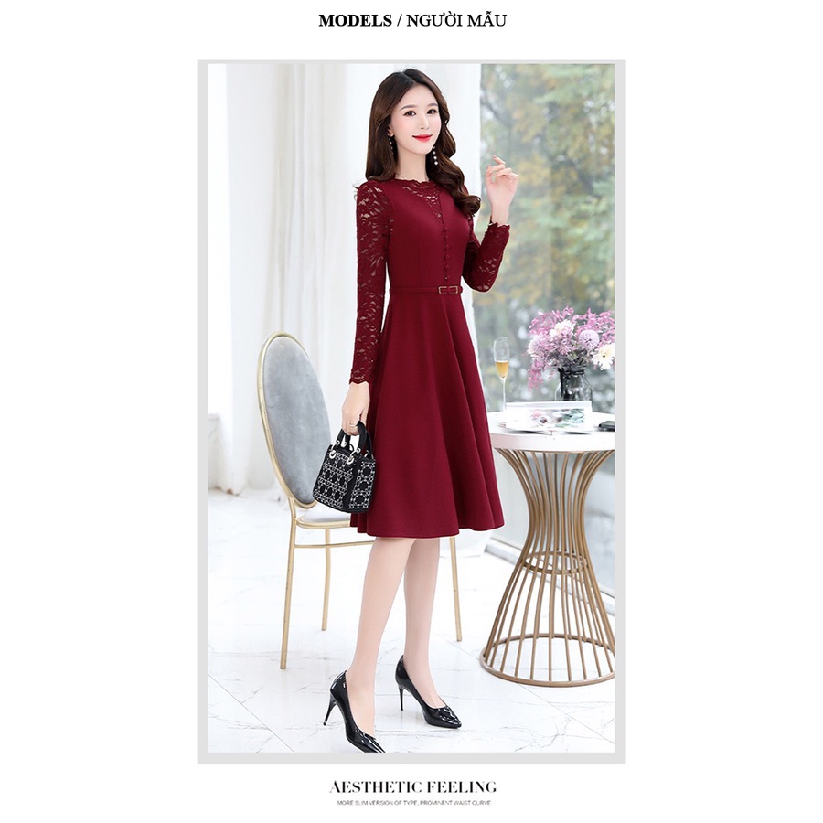 Đầm trung niên sang trong bigsize cho mẹ cao cấp dự tiệc thiết kế dáng suông đẹp L92 - WB WOMAN & BEAUTY