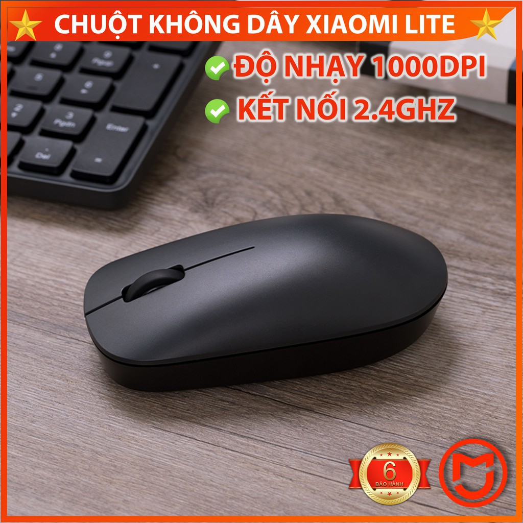 【Chuột máy tính】✅[CHÍNH HÃNG] Chuột không dây xiaomi. Chuột xiaomi lite, 1000DPI, kết nối 2.4 Ghz độ