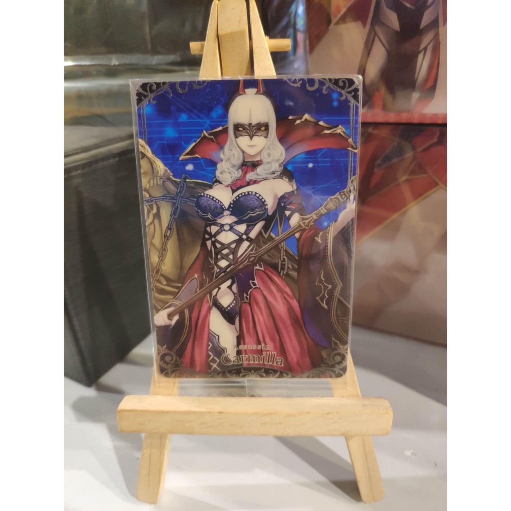 Thẻ bài bánh xốp Fate Grand Order FGO Carmilla N - Tặng bọc bài nhựa bảo quản