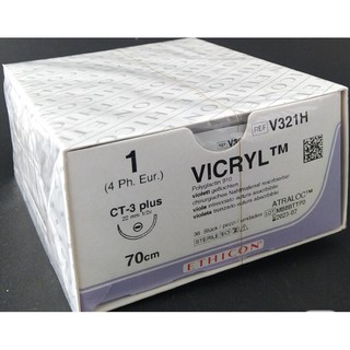 {Shop Q10-giao nhanh 30phút - đặt Nowship} Chỉ Vicryl 1 Một kim tròn CT-3 Plus (22mm 1/2c) 70cm V321H giá rẻ