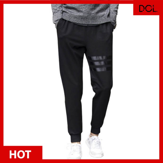 [Mã SKAMSALEP6 giảm 10% TỐI ĐA 100K đơn150K] Quần jogger nam thể thao co dãn dáng thể thao in 3 sọc cá tính New | BigBuy360 - bigbuy360.vn