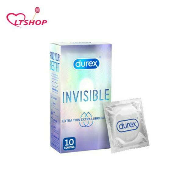 Bao Cao Su   Durex Invisible extra  siêu mỏng kéo dài hộp 10cái