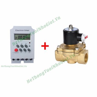 Bộ Tưới Cây Tự Động - Combo gồm Van điện từ + hẹn giờ KG316T-II DECOM