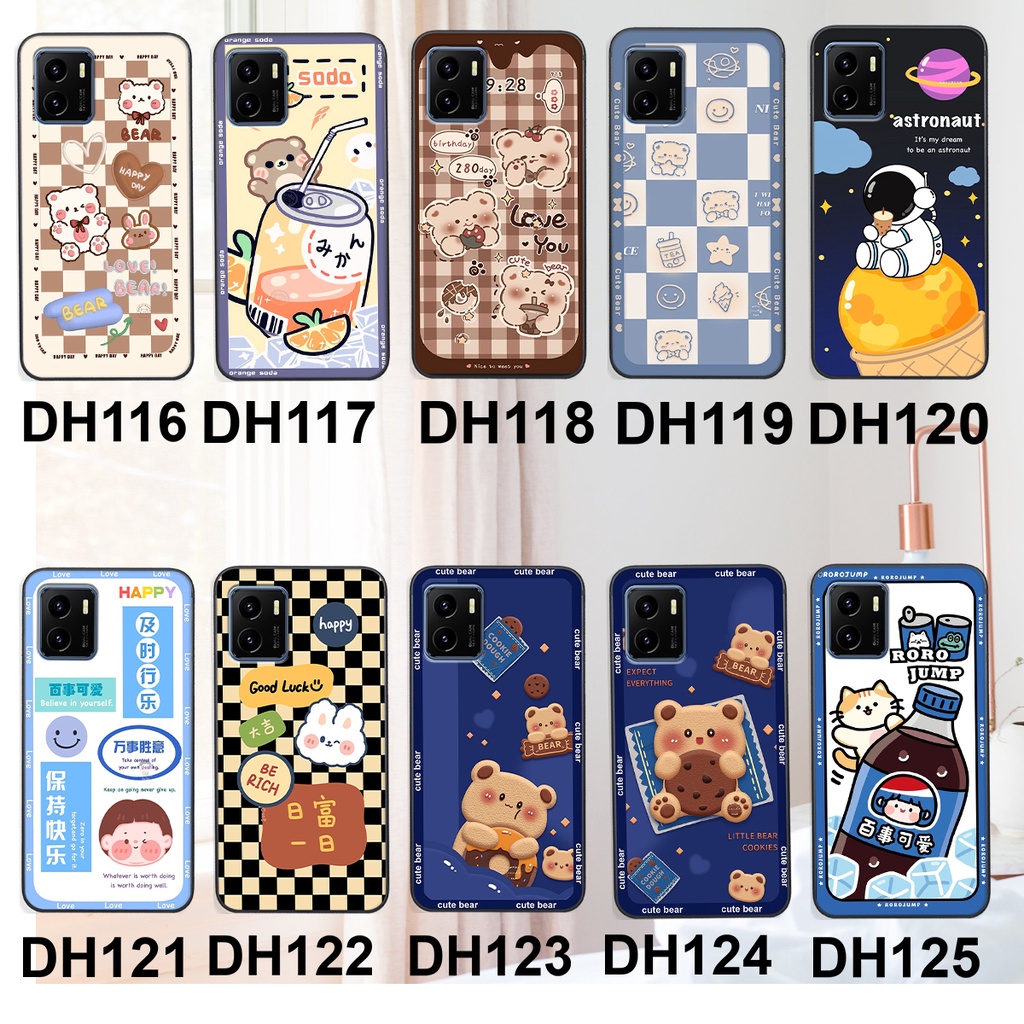 Ốp lưng Vivo Y15S in hình 3D GẤU cute be@r, soda, happy day cực hot ,thời thượng