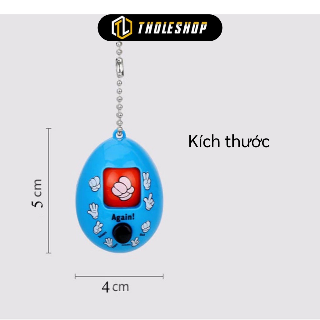 Móc Khóa Đồ Chơi - Móc Khóa Trứng Kéo Búa Bao Vui Nhộn, Oẳn Tù Tì Có Nút Ấn 7944