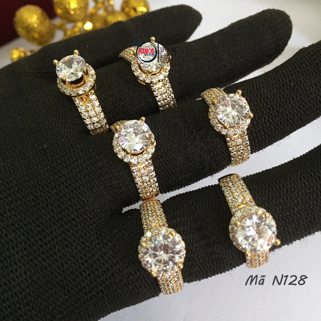 Nhẫn Nữ Đính Đá N128 có size cho tay bé 5 6 7 8 Hàng Đẹp Moona Jewelry