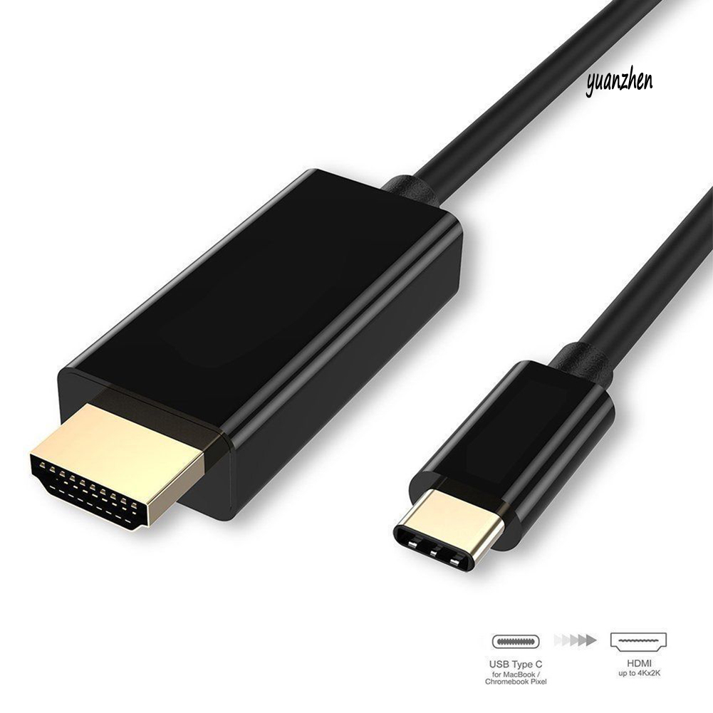 Dây Cáp Truyền Dữ Liệu Hình Ảnh 1.8m Usb 3.1 Type-C Sang Hdmi-Compatible Hd 4k 1080p