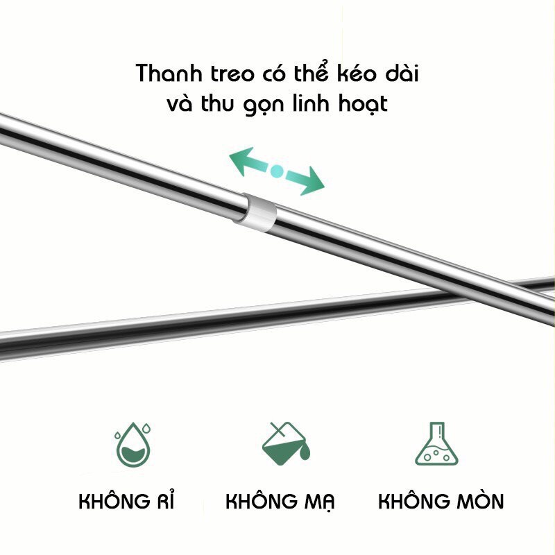 [Mã LIFEXANH03 giảm 10% đơn 500K] Thanh treo đa năng không cần khoan tường